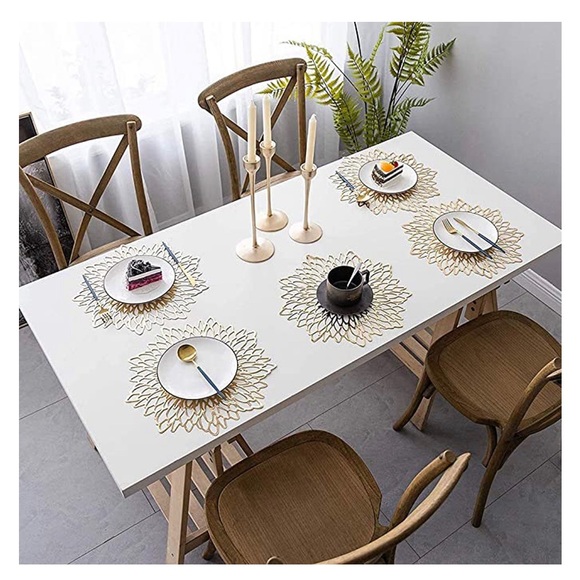 ⭐️10 Gold Floral Placemat Holiday Party Decorative Wedding🌼 - Picture 4 of 4